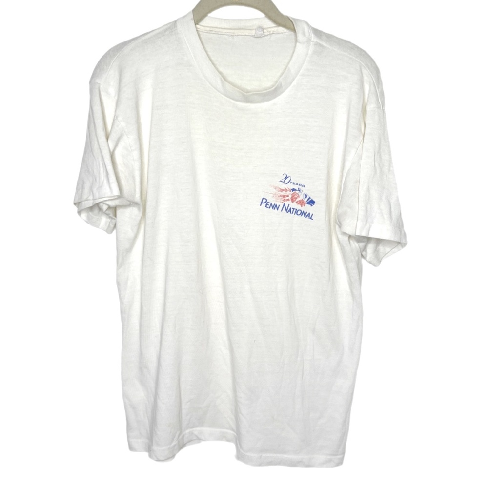 Vintage 20 Years of Penn National Soft Short Sleeve Tee Shirt Large